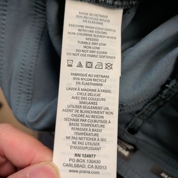 PrAna Brion Pants Mens 28x29 Blue Straight Leg Nylong Stretch Outdoors Hiking - Picture 4 of 15